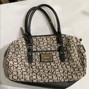 Calvin Klein Black and Tan Women's Bag